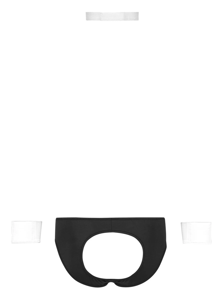 Эротический костюм официанта Svenjoyment Mens Jock Briefs Set, XL (черный-белый)