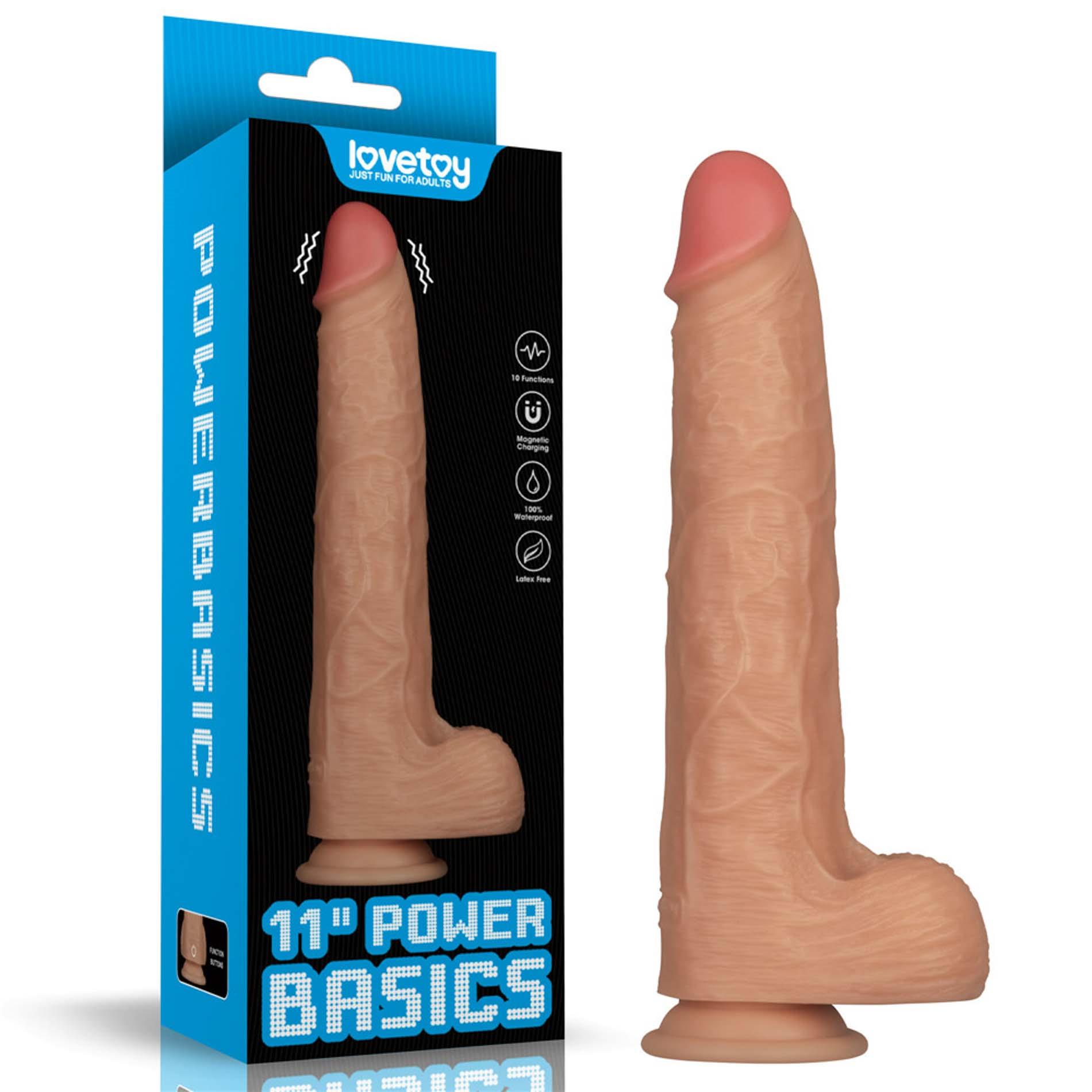 Вибратор Lovetoy Power Basics Cock 11'', 28.3 см (телесный)