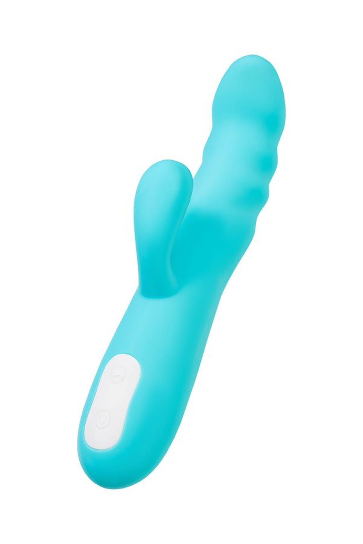 Toyfa Merry-Swi - Wibrator królik, Niebieski, 20.7 cm