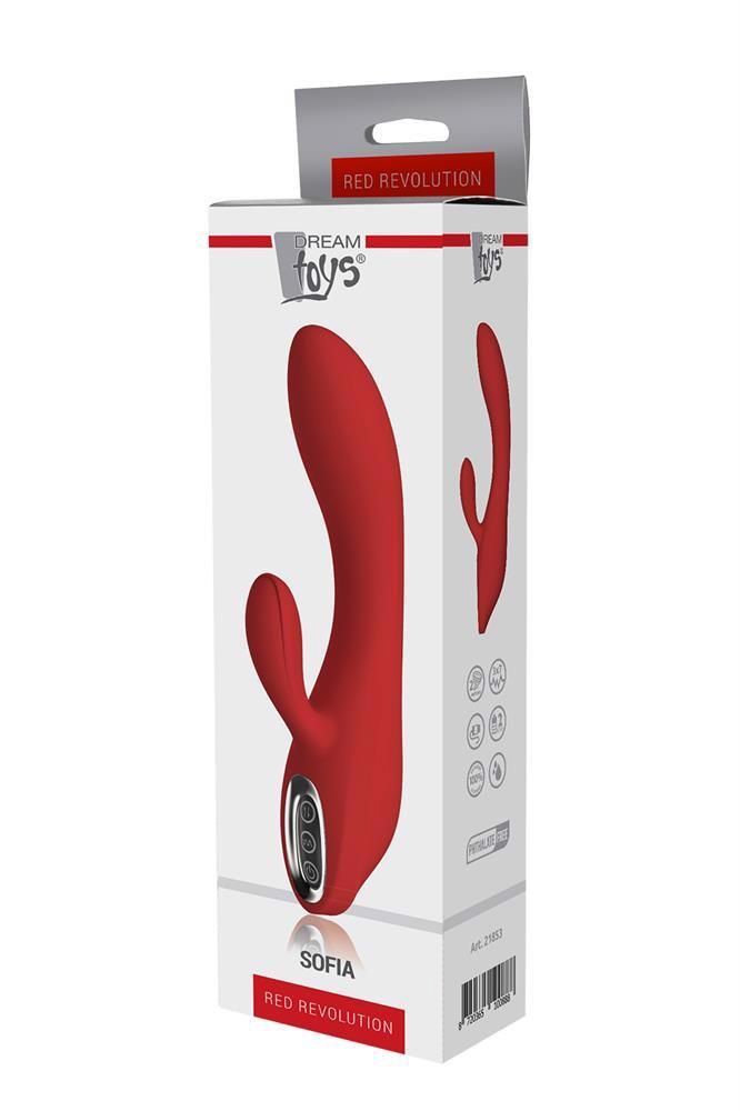 Вибратор-кролик Dream Toys Red Revolution Sofia, 21 см (красный)