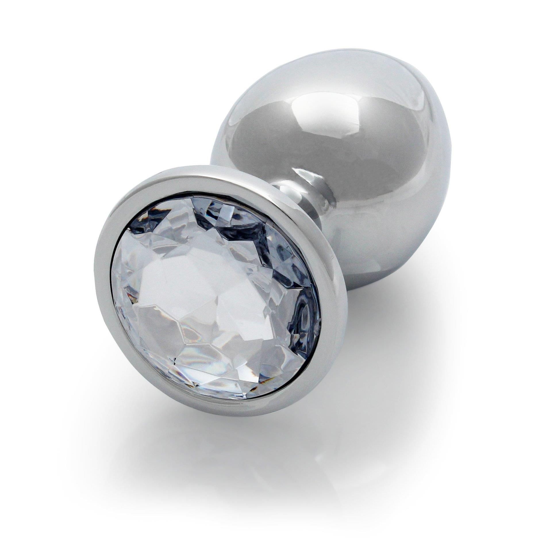 Korek analny Ouch! Round Gem L, 8.1 cm (przezroczysty)