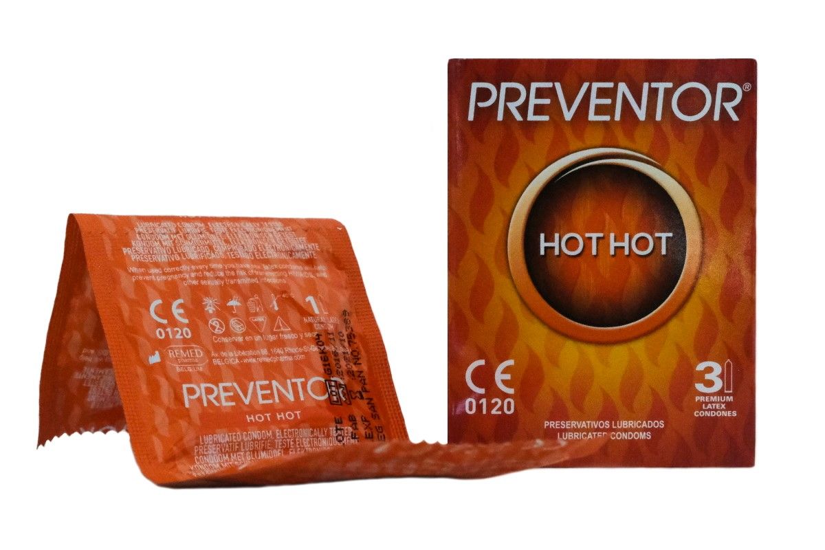 Презервативы Preventor® Hot Hot, 3 шт (ваниль)