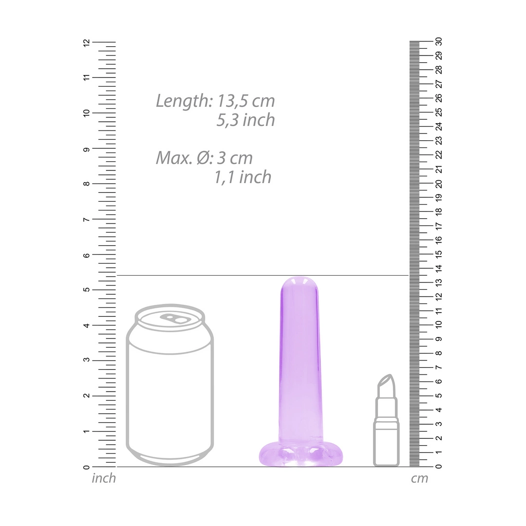 Фаллоимитатор Realrock Crystal Clear Dildo 5.3", 13.5 см (фиолетовый)