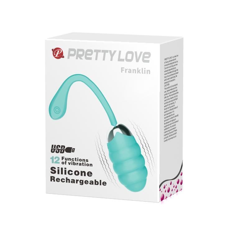 Виброяйцо Pretty Love Franklin Vibrating Egg, 19,1 см (мятный)