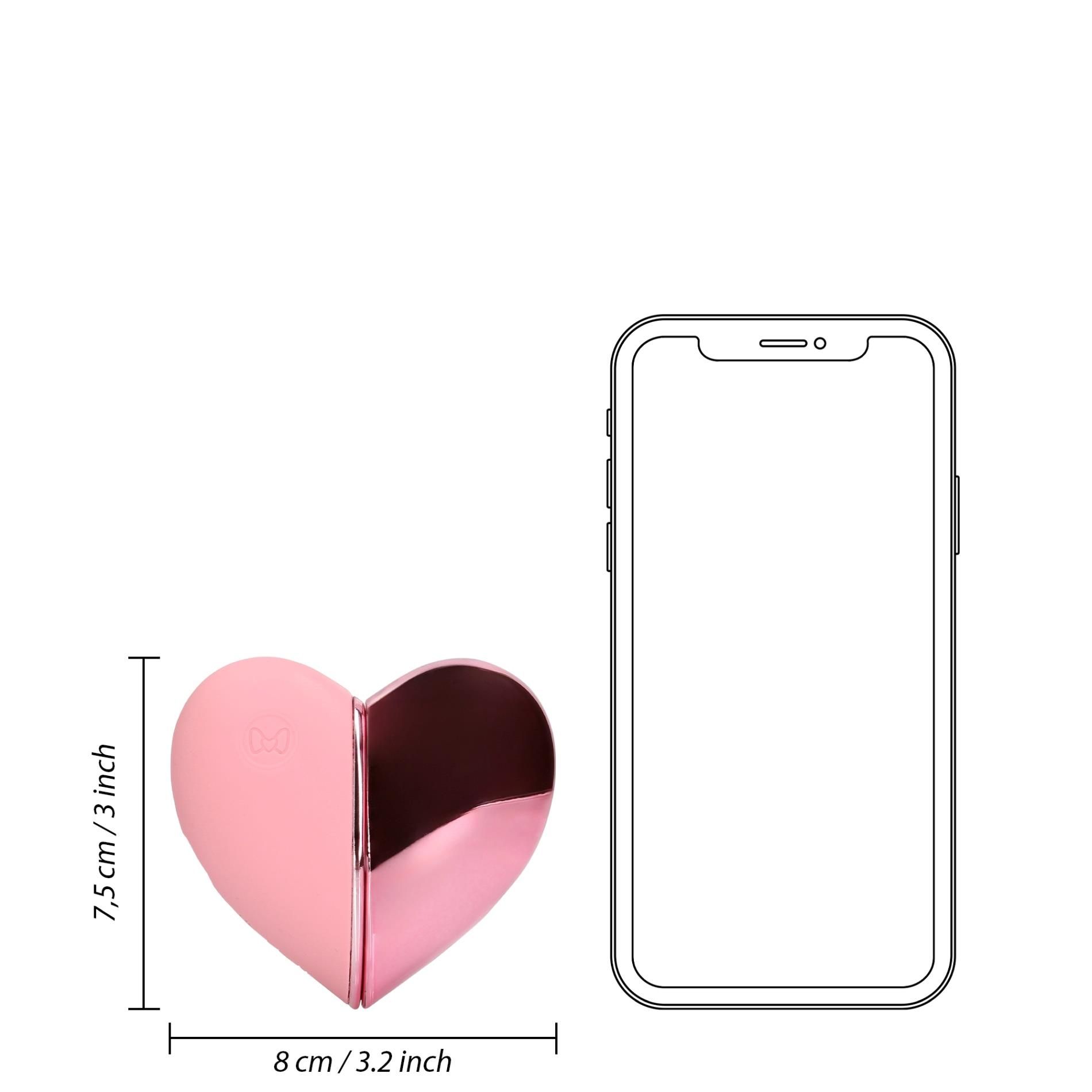 Вибратор для клитора Loveline Tapping Heart (розовый)