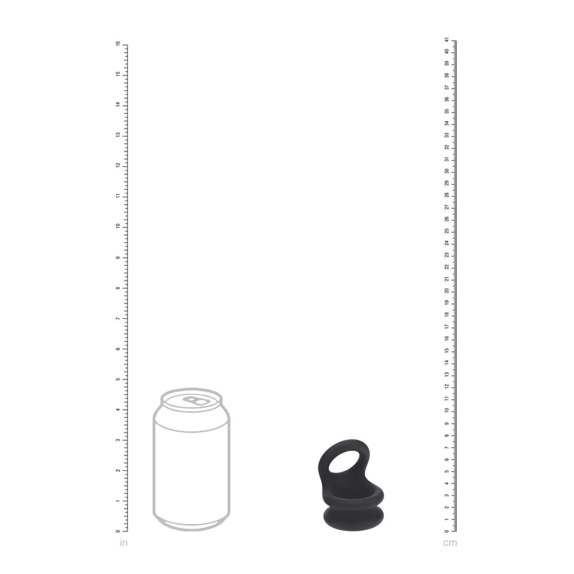 Эрекционное кольцо Wide Double O Silicone Cockring M, 5.5 см (черный)