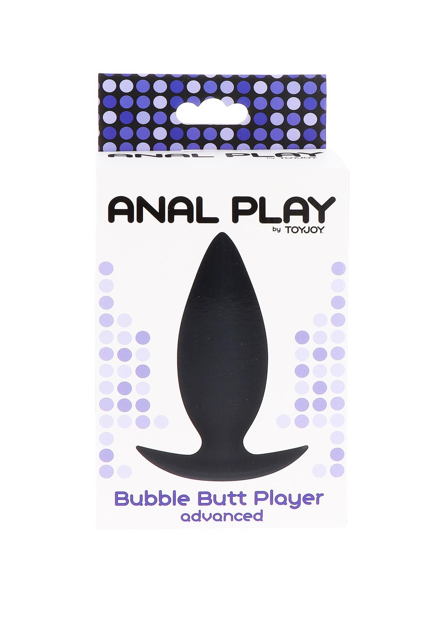 Анальна пробка Bubble Butt Player Advanced, 10 см (чорний)