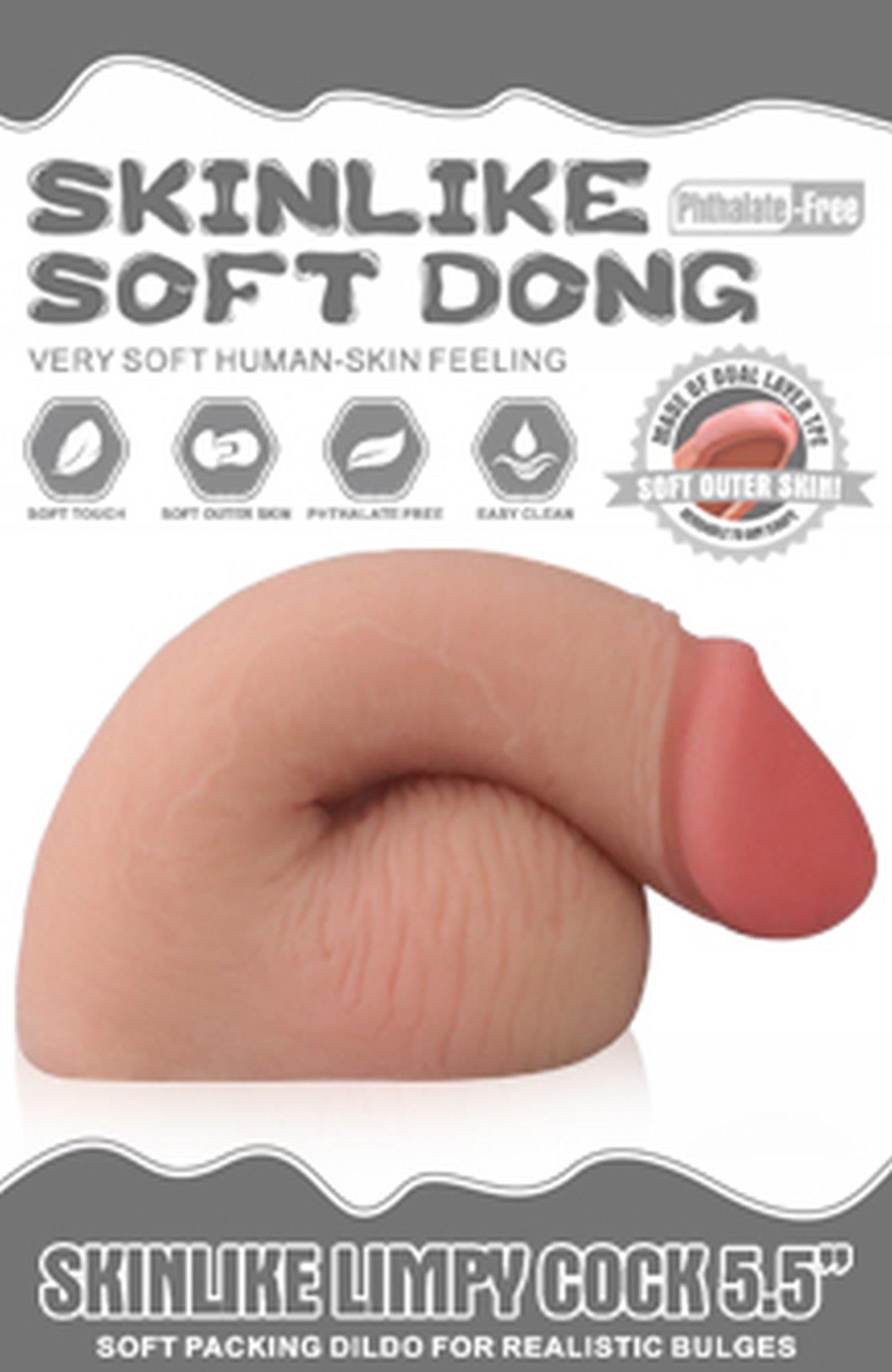 Фаллоимитатор Skinlike Soft Dong Limpy Cock 5.5", 14 см (телесный)