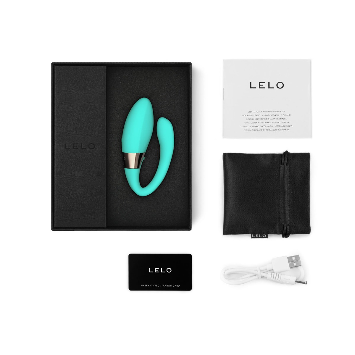 Вибратор для пар Lelo Tiani Harmony, 9 см (бирюзовый)