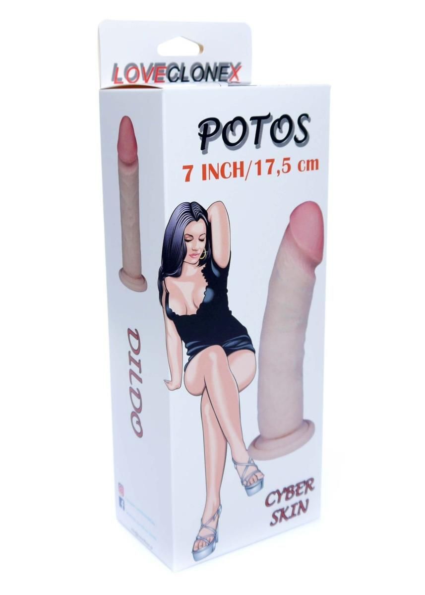 Фаллоимитатор Boss Potos Loveclonex 7, 20,5 см (телесный)