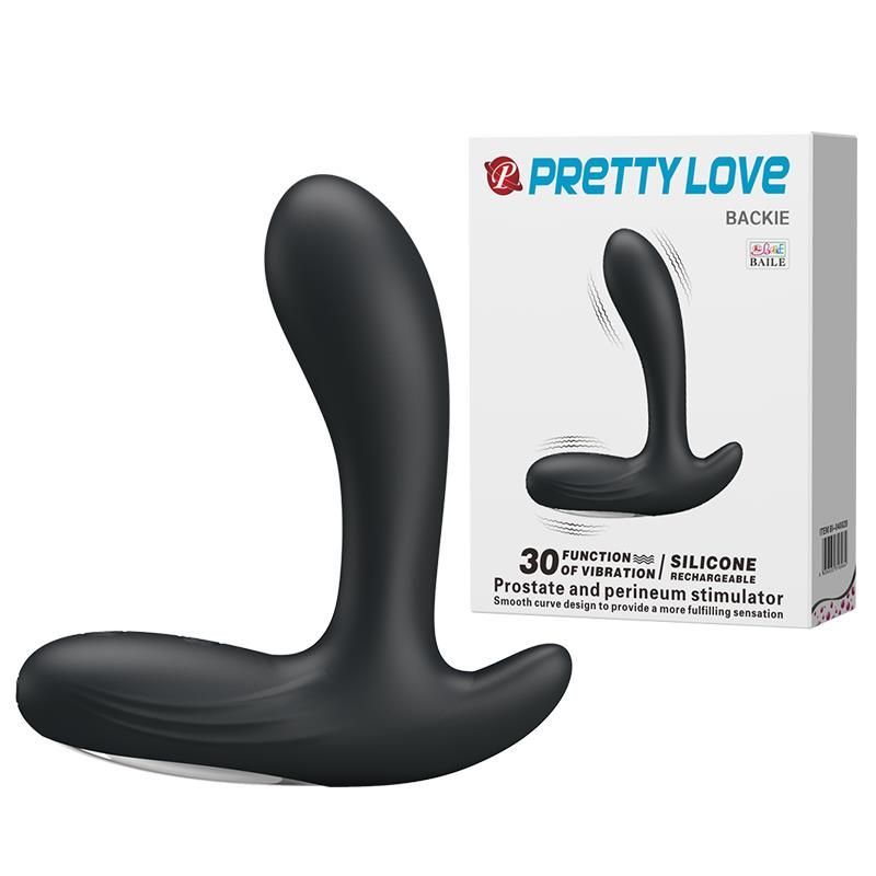 Стимулятор простаты Pretty Love Backie, 13 см (черный)