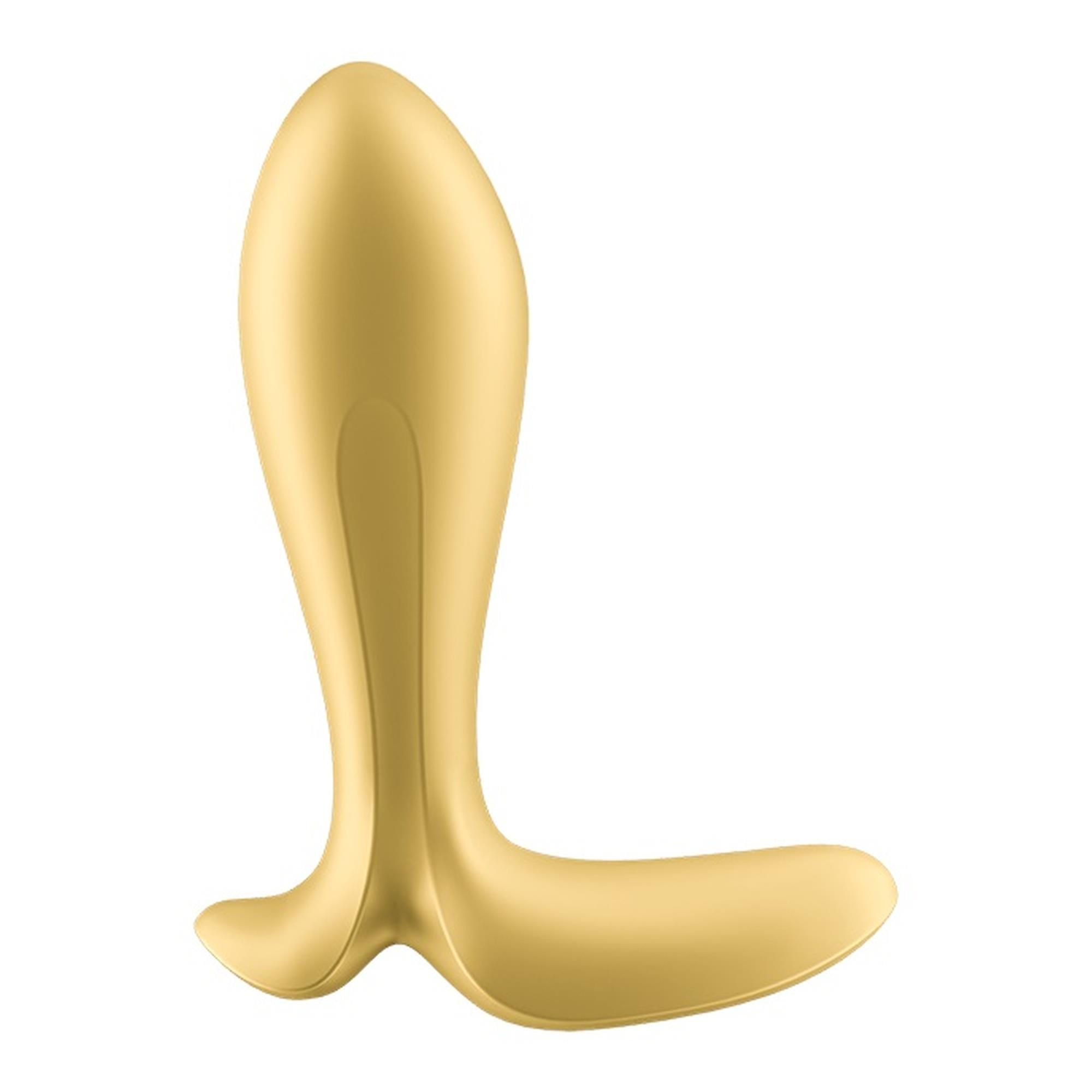 Wibrujący korek analny Satisfyer Intensity Plug, 11,3 cm (złoto)