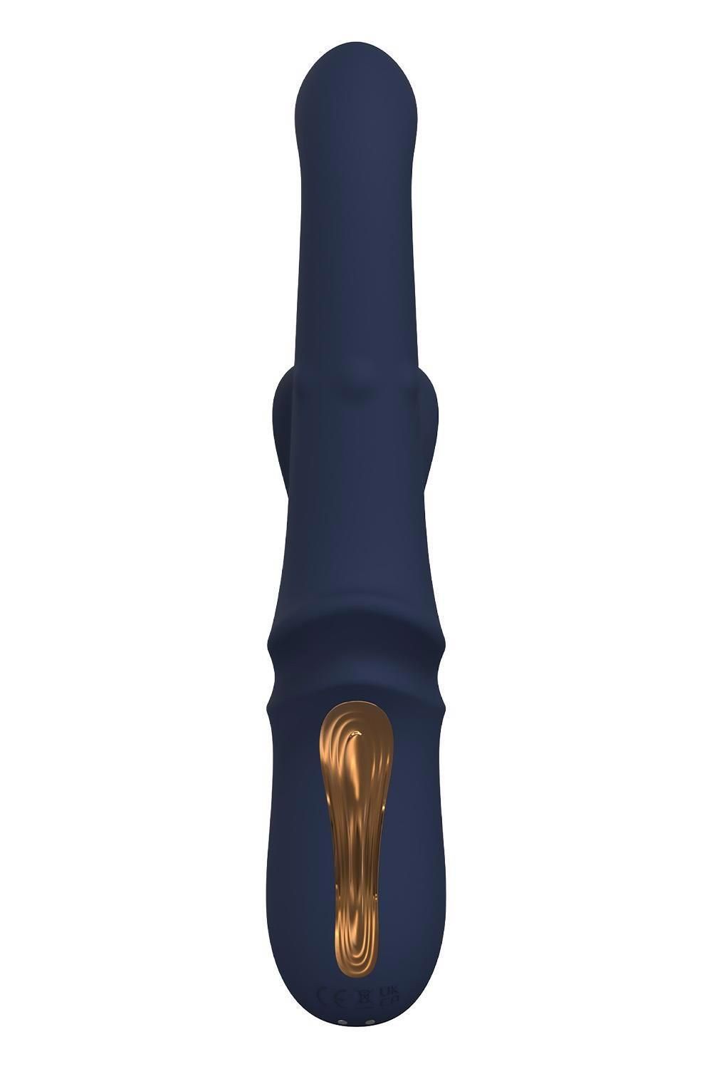 Вибратор-кролик Dreamtoys Duo Iris, 23.5 см (синий)
