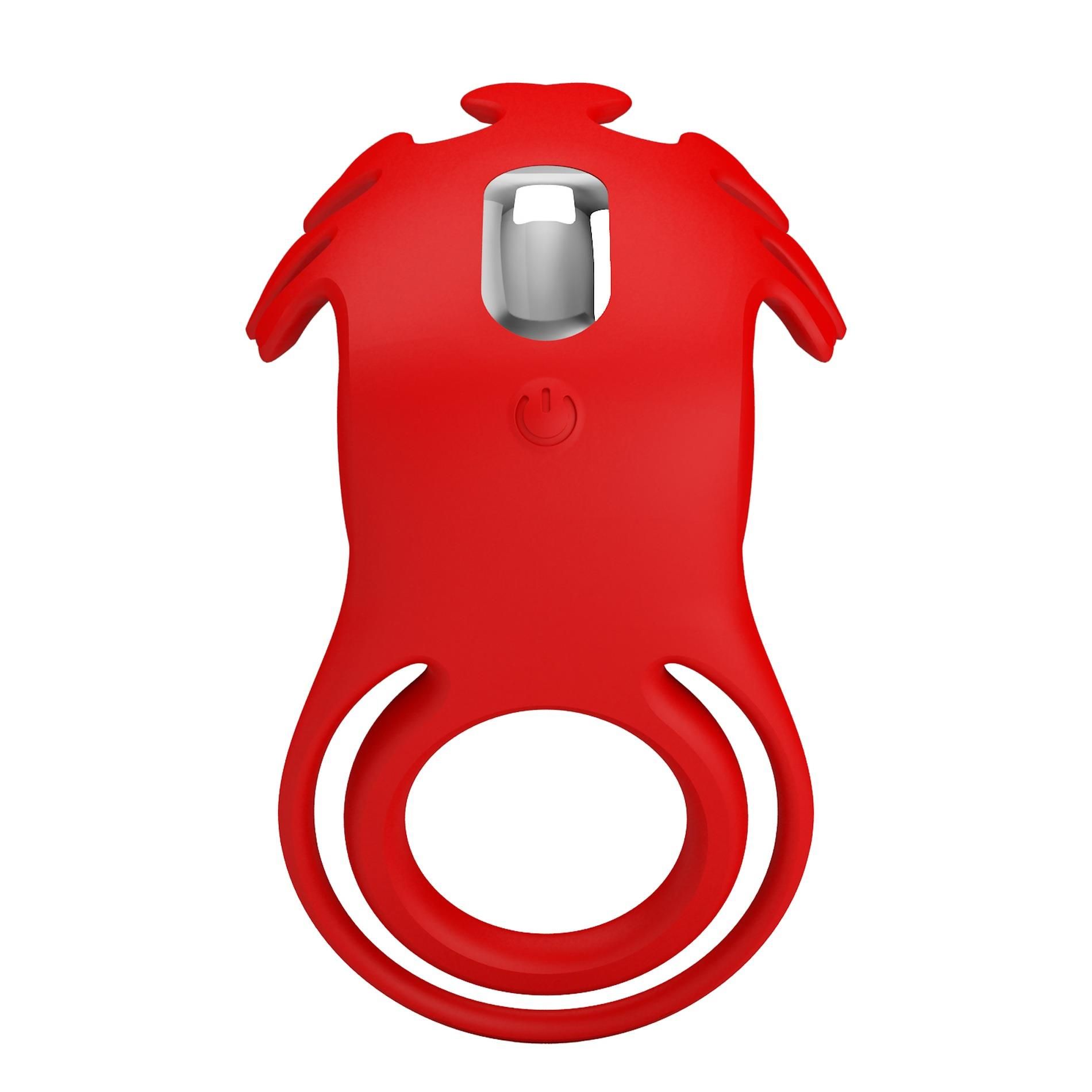 Эрекционное кольцо Pretty Love Vibrant Penis Ring Ruben, 8,5 см (красный)