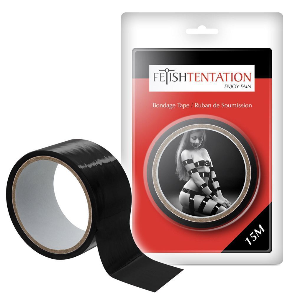 Скотч для бондажа Fetish Tentation, 15м (черный)