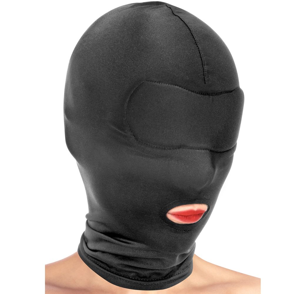БДСМ-маска Fetish Tentation Open Mouth Hood (черный)