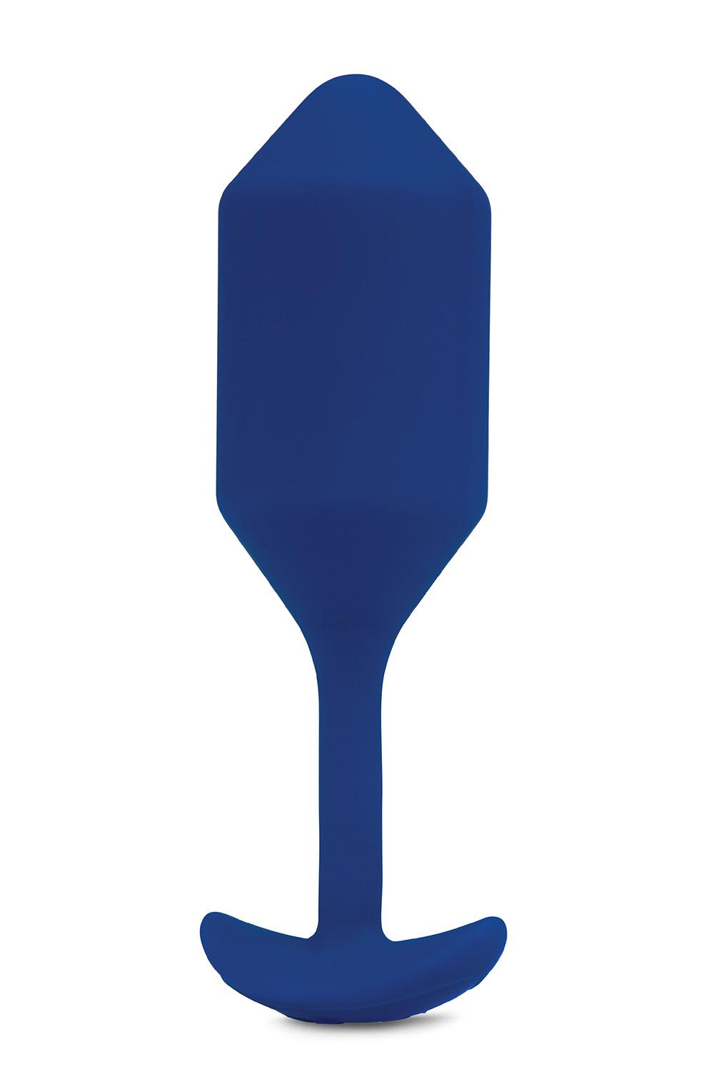 Korek analny z wibracją B-Vibe Vibrating Snug Plug 4, 15 cm (niebieski)