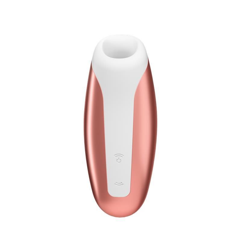 Вакуумный стимулятор клитора с вибрацией Satisfyer Love Breeze (оранжевый)