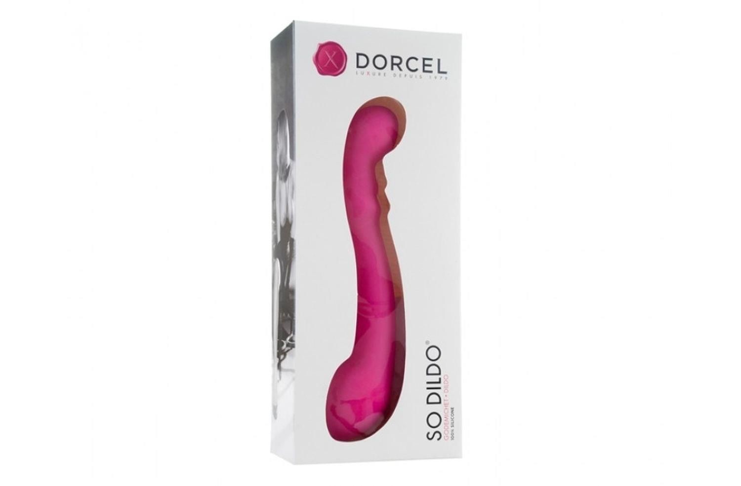 Двусторонний фаллоимитатор Dorcel So V2, 22,4 см (фуксия)