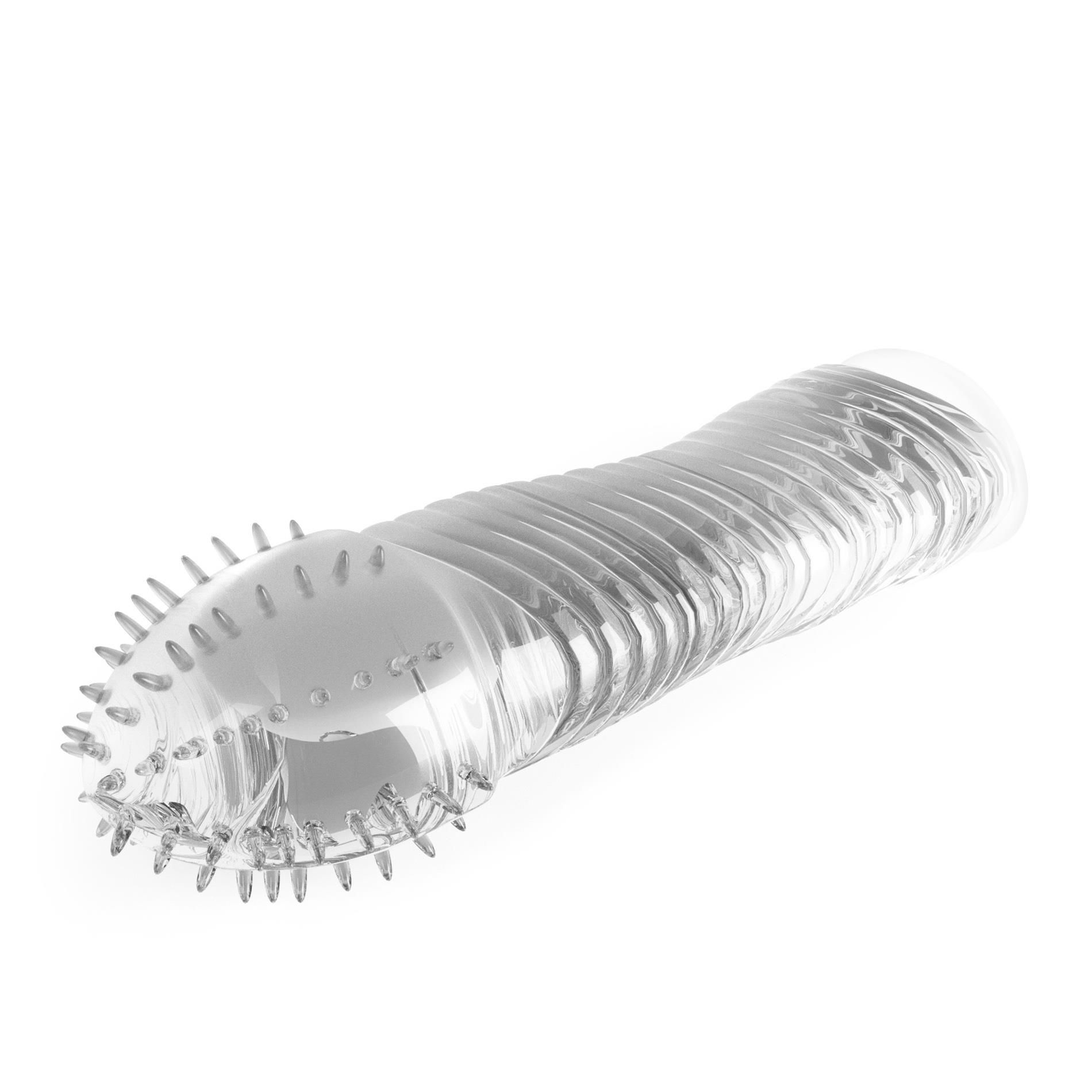 Насадка на пенис Crushious Ribbed Penis Sleeve, 15.5 см (прозрачный)