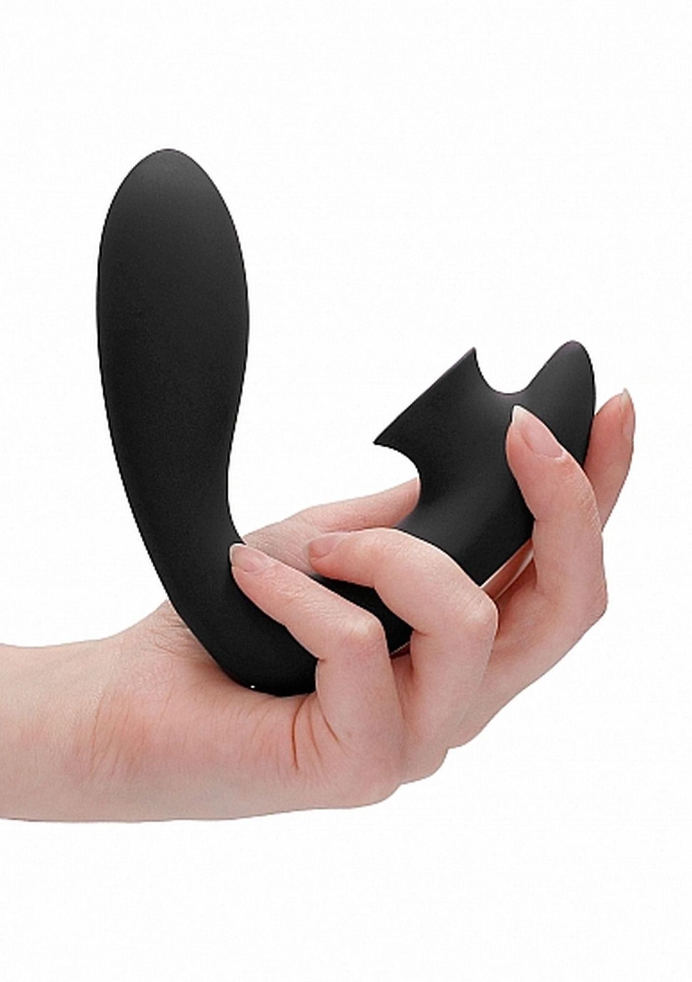 Вакуумний стимулятор клітора з вібрацією Desirable Bendable Air Pulse (чорний)