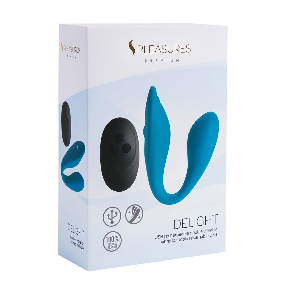 Вибратор S Pleasures Premium Delight, 7.5 см (бирюзовый)