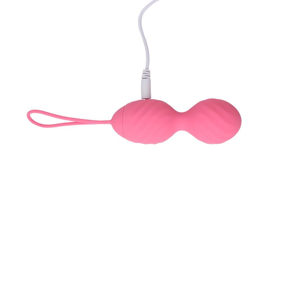 Вагинальные шарики M-Mello Ridged Vibrating Bullet, 19 см (розовый)
