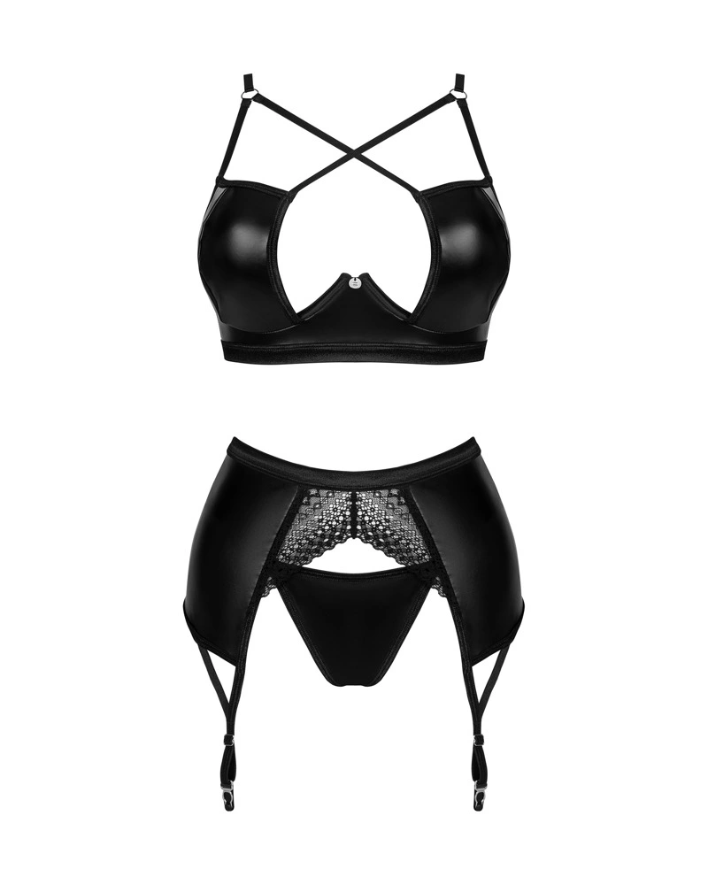 Сексуальный комплект Obsessive Norides, XL/2XL (черный)