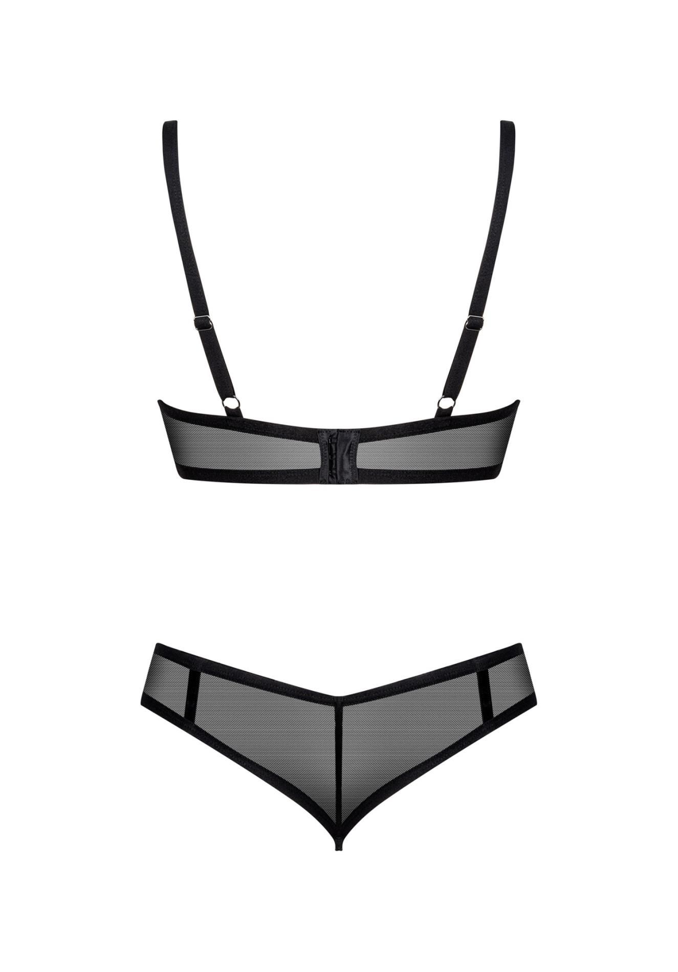 Комплект белья Obsessive Glandez 2-предмета, M/L (черный)