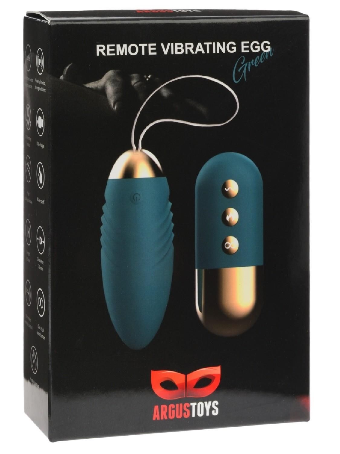 Виброяйцо Argus Remote Vibrating Egg Burst, 8.3 см (зеленый)