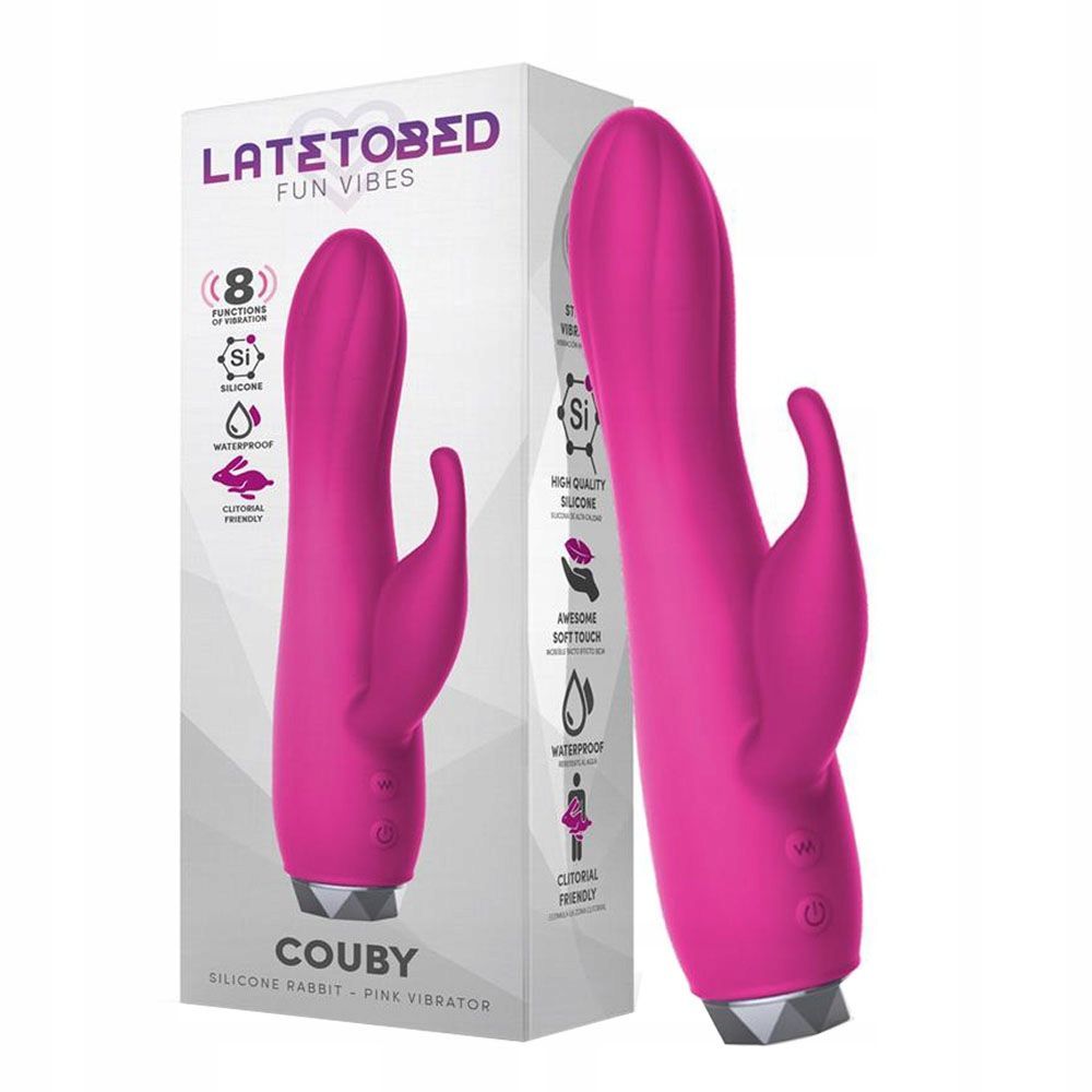 LATETOBED Couby - Wibrator królik, Różowy, 16.5 cm
