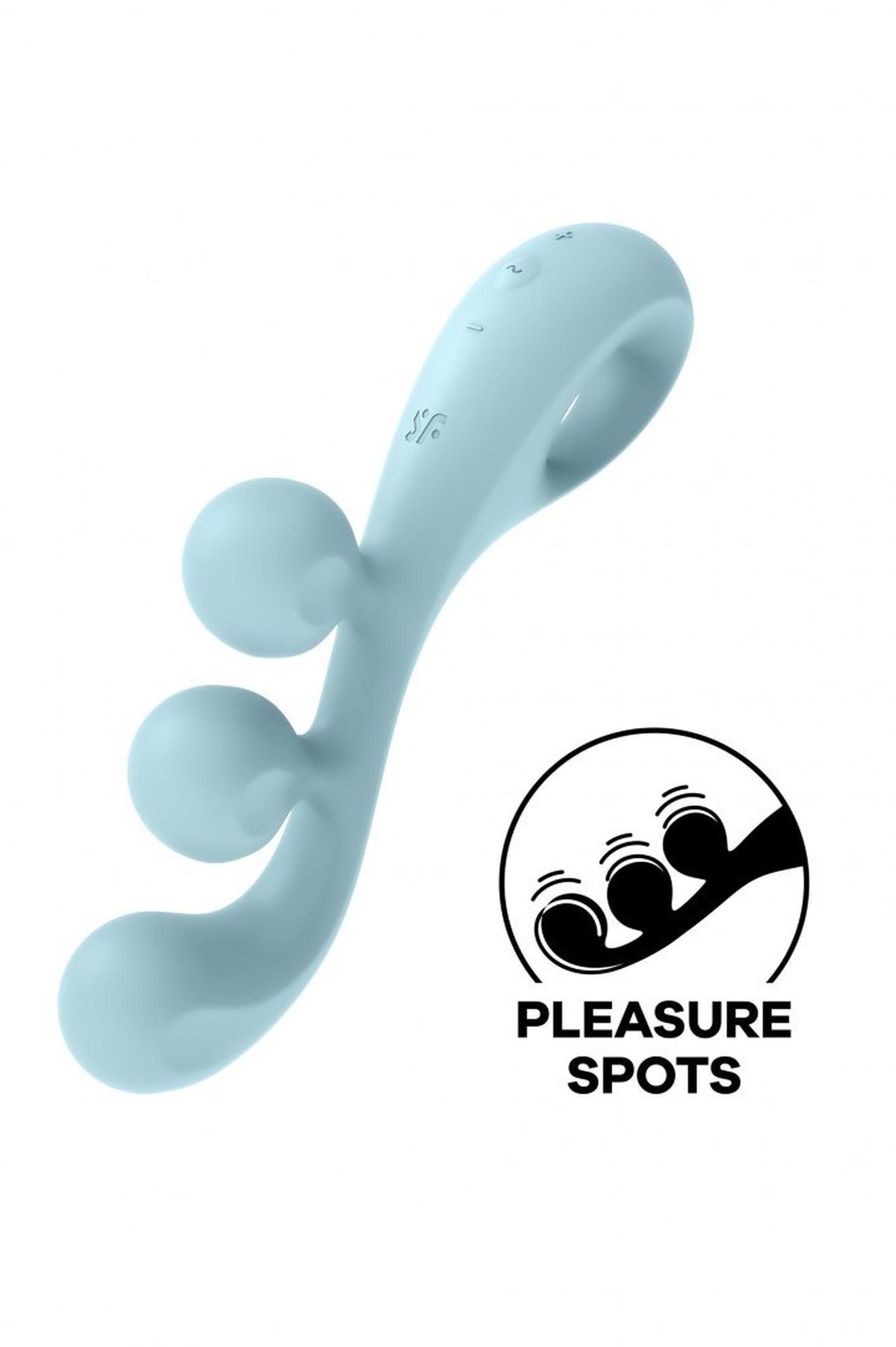Вібратор для потрійної стимуляції Satisfyer Tri Ball 2, 20,5 см (блакитний)