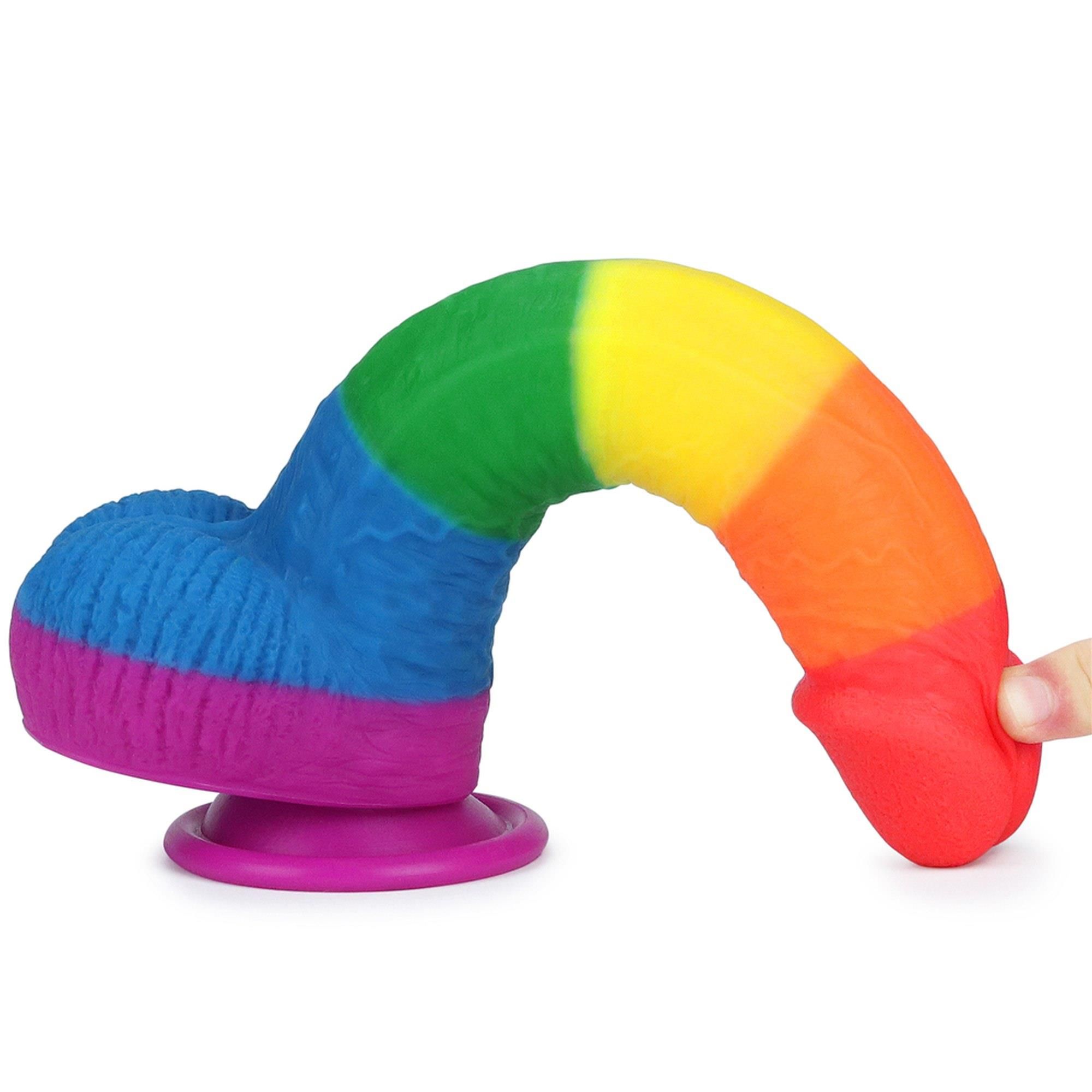 Фаллоимитатор LoveToy 9'' Prider, 22.5 см (радужный)