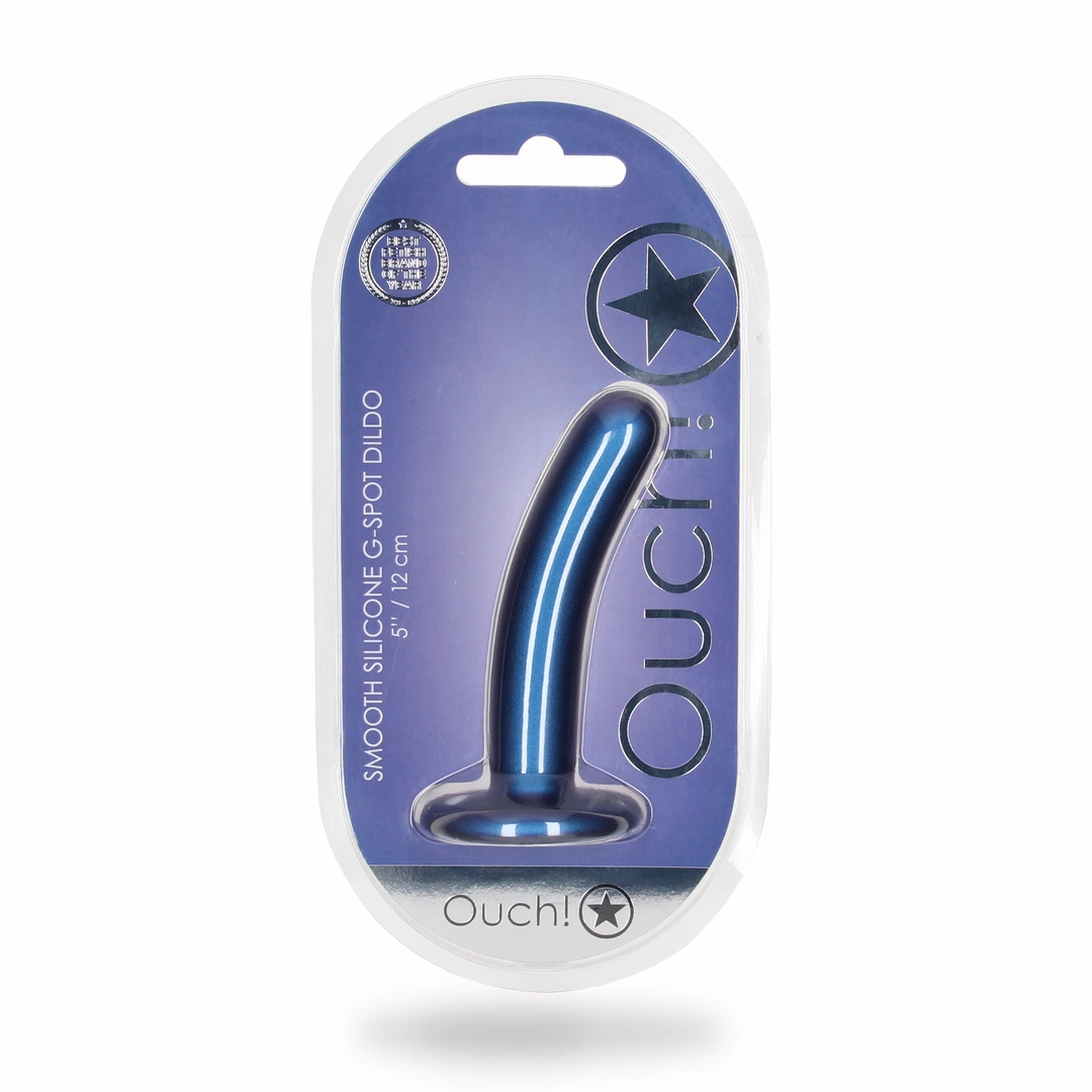 Фаллоимитатор Ouch! Smooth G-Spot Dildo 5'', 12.4 см (синий)