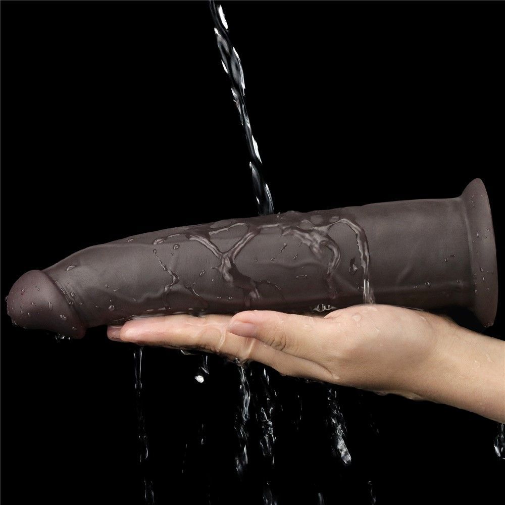 Lovetoy Dual Layered Silicone Rotator - Wibrator, Czarny, 23 cm