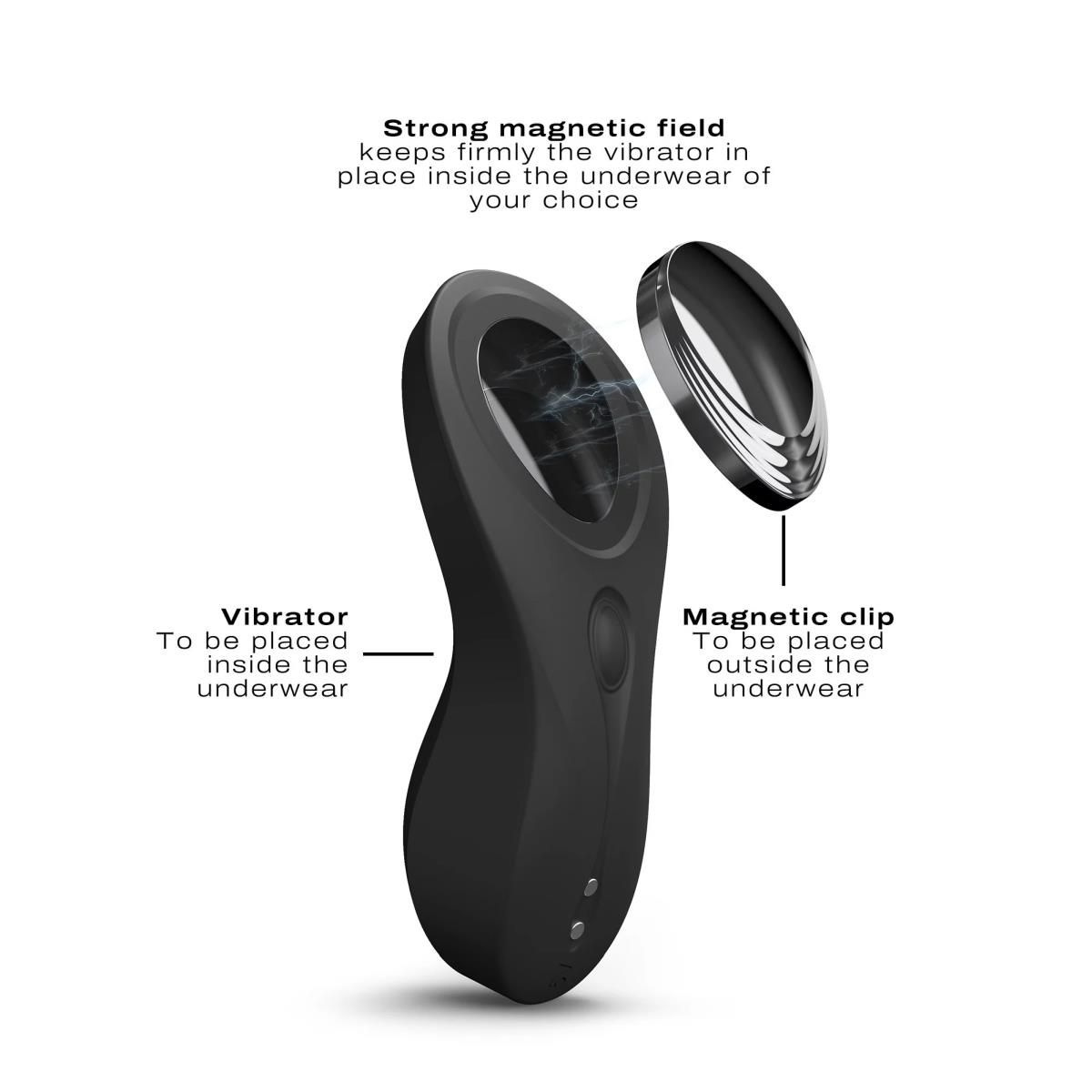 Вибратор в трусики Dorcel Discreet Vibe+, 9,3 см (черный)