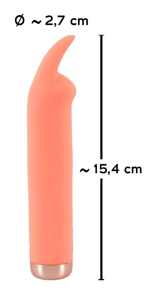 Вибратор для клитора Peachy Mini Tickle Bunny, 15,4 см (оранжевый)