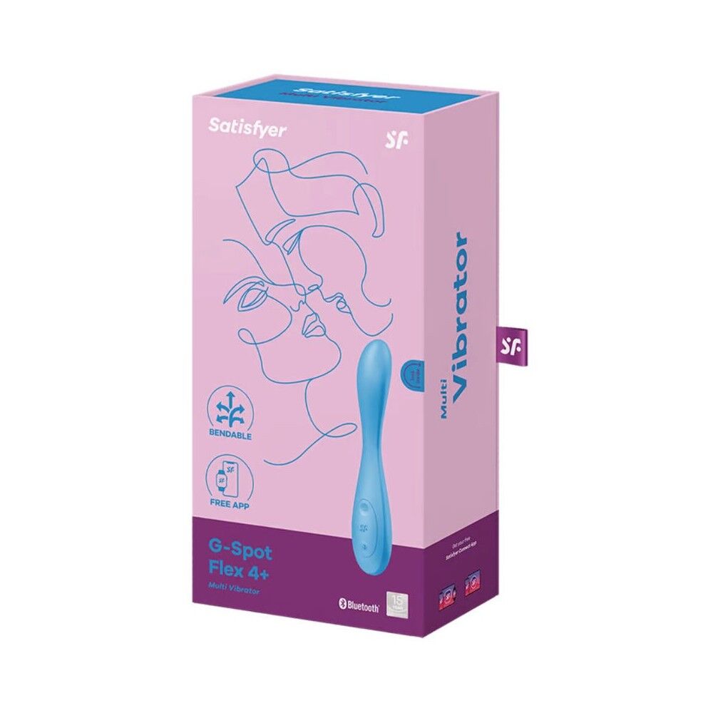 Вибратор Satisfyer G-Spot Flex 4+ Connect App, 19.5 см (голубой)