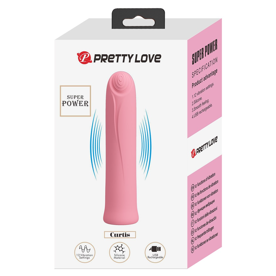 Вібратор Pretty Love Curtis, 10,3 см (рожевий)