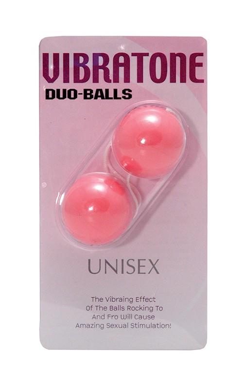 Вагинальные шарики Vibratone Unisex Duo Balls, 3.5 см (розовый)