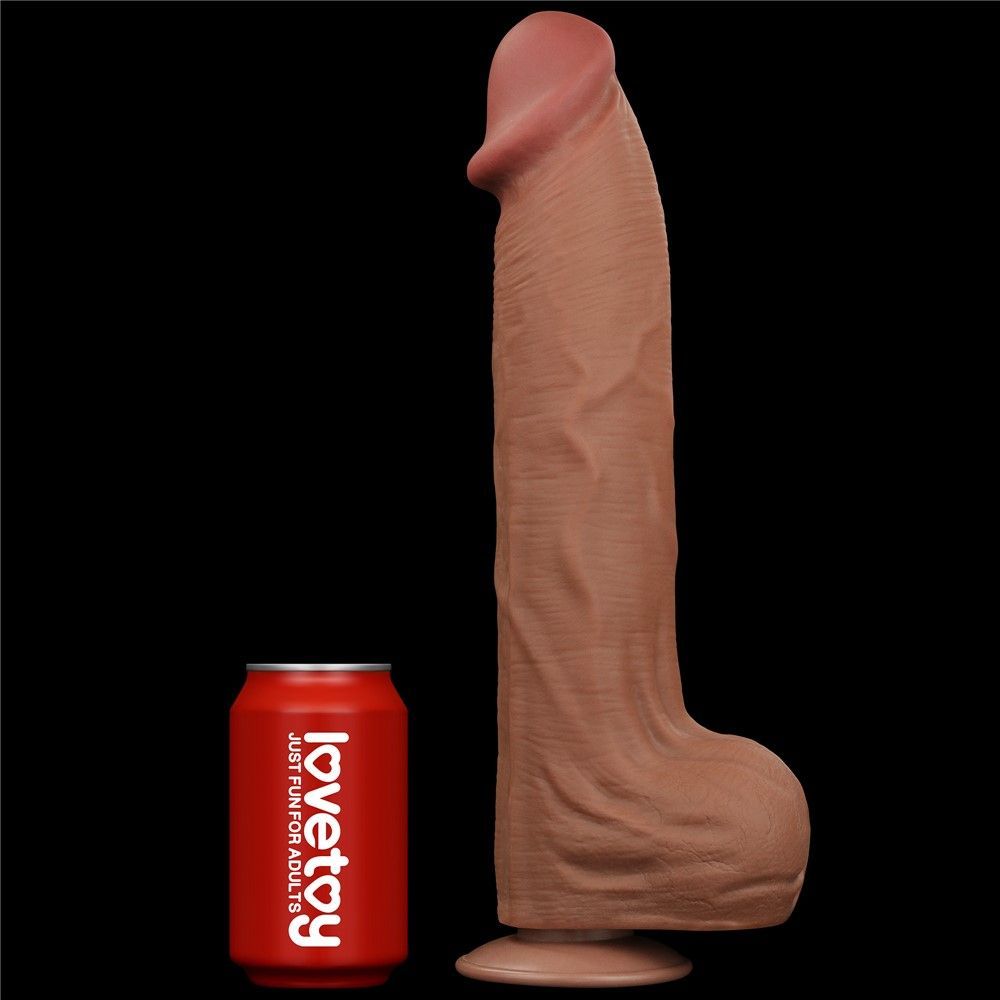 Фаллоимитатор LoveToy Sliding-Skin Dual Layer Dong King Sized, 36 см (телесный)