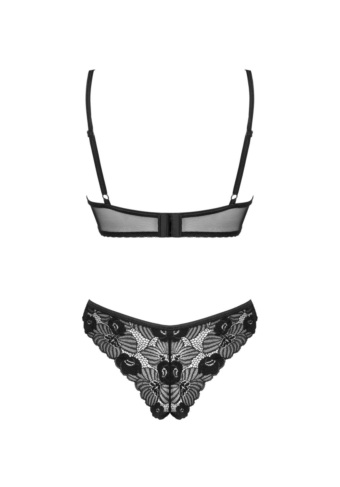 Комплект белья Obsessive Serena Love, XL/XXL (черный)