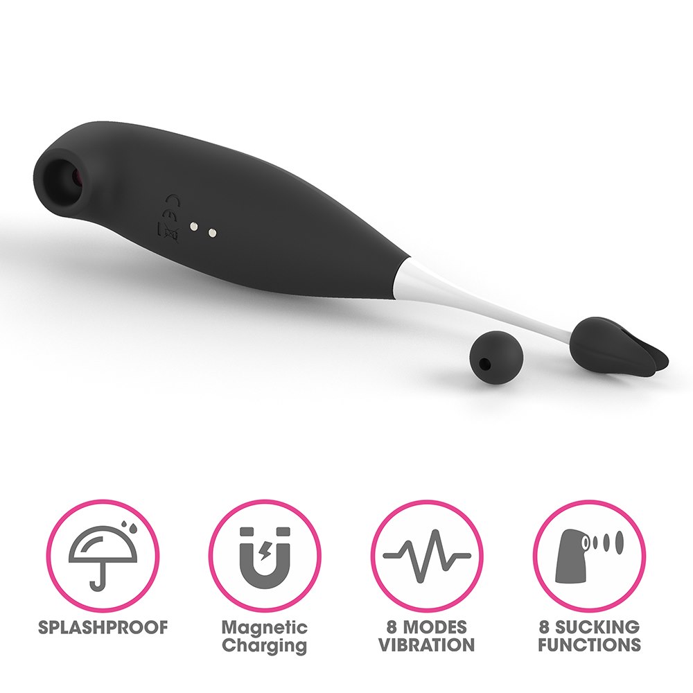 Wibrator łechtaczkowy IJOY Rechargeable Clit Pro, 19 cm (czarny)