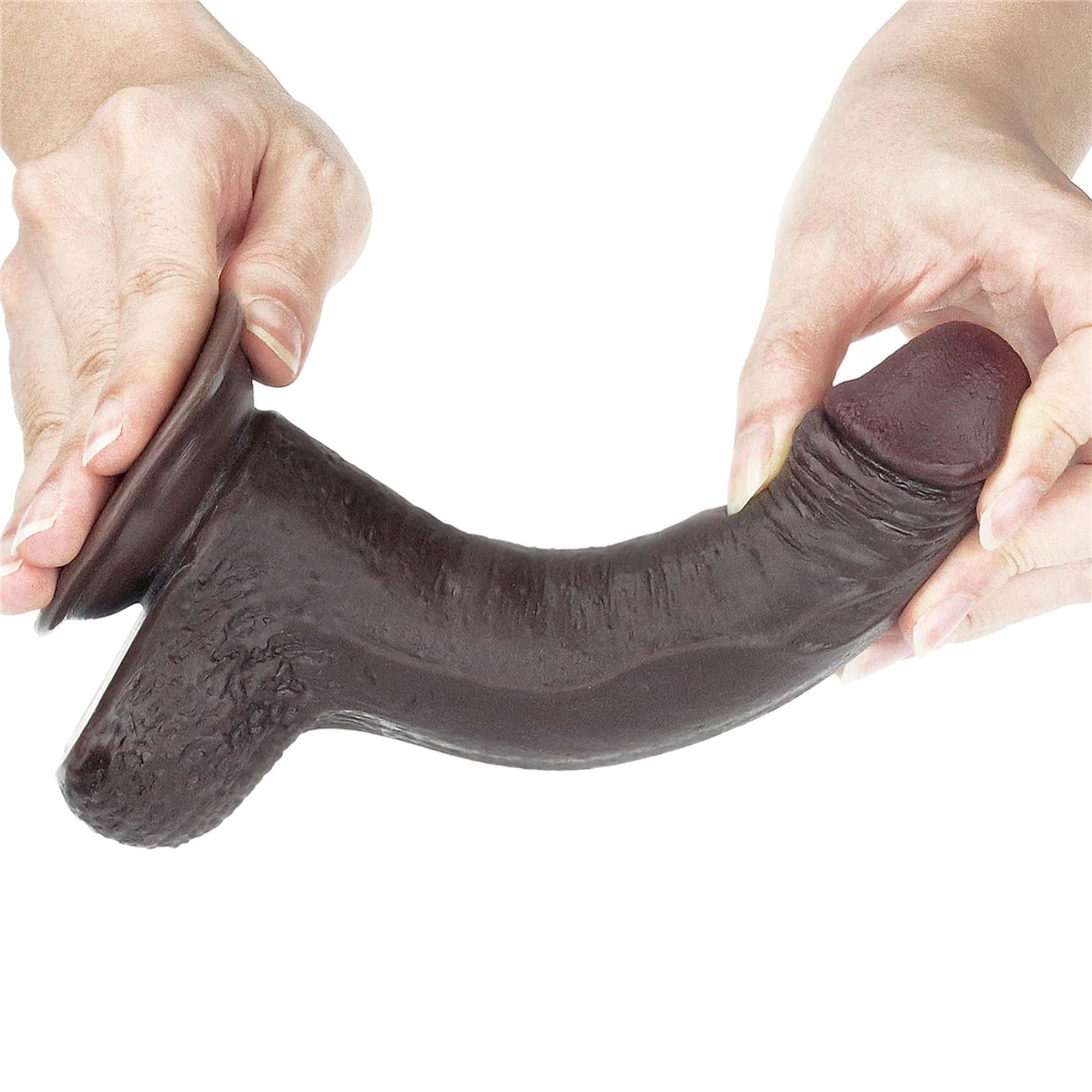 Фаллоимитатор с присоской LoveToy Sliding-Skin Dildo 7, 17,5 см (коричневый)