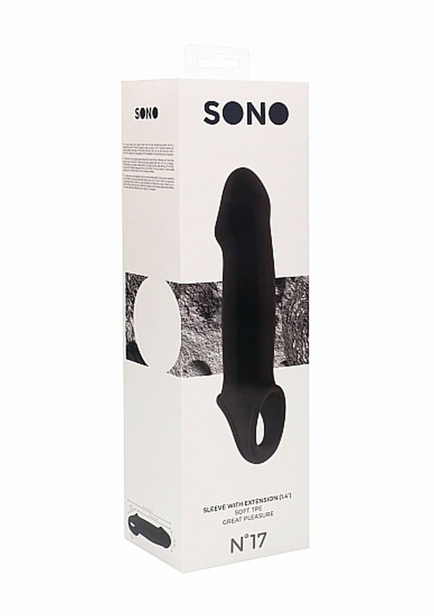Насадка на пенис Sono Dong Extension No.17, 26 см (черный)