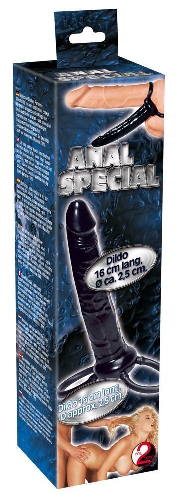 Насадка на пенис для двойного проникновения Anal Special, 16 см (черный)