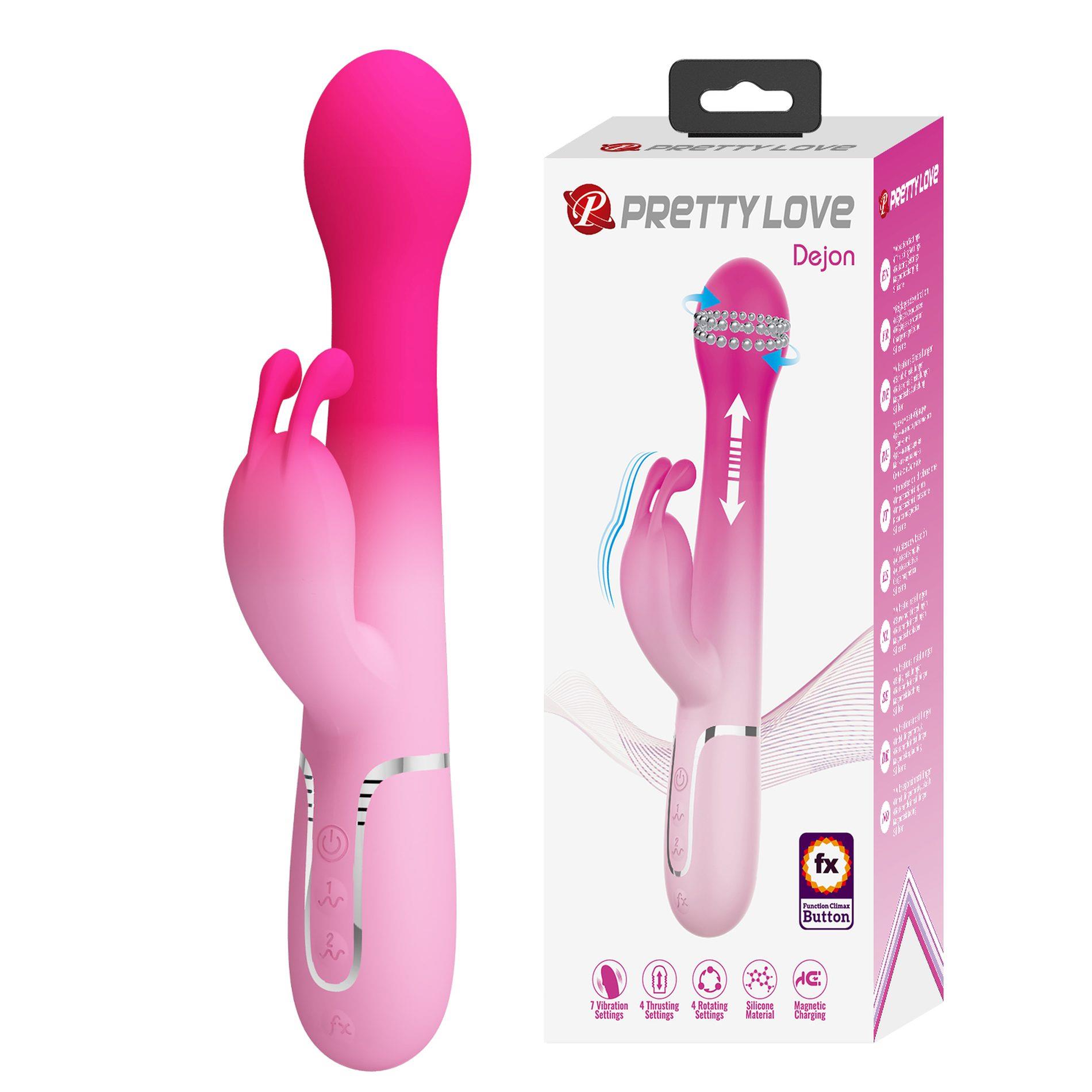 Вибратор- кролик Pretty Love Dejon Twinkled Tenderness, 22,6 см (розовый)