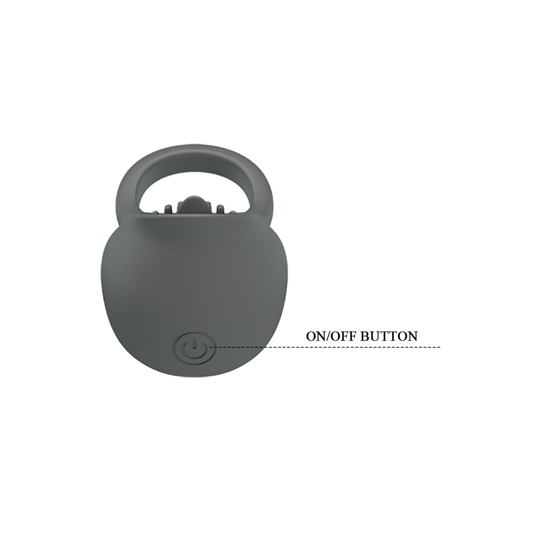 Виброкольцо Pretty Love Master Ring, 8 см (серый)