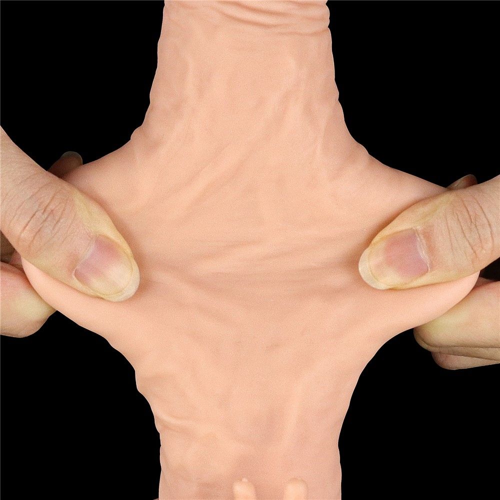 Lovetoy Add 2 Pleasure X Tender - Nakładka na penisa, W kolorze cielistym, 19 cm