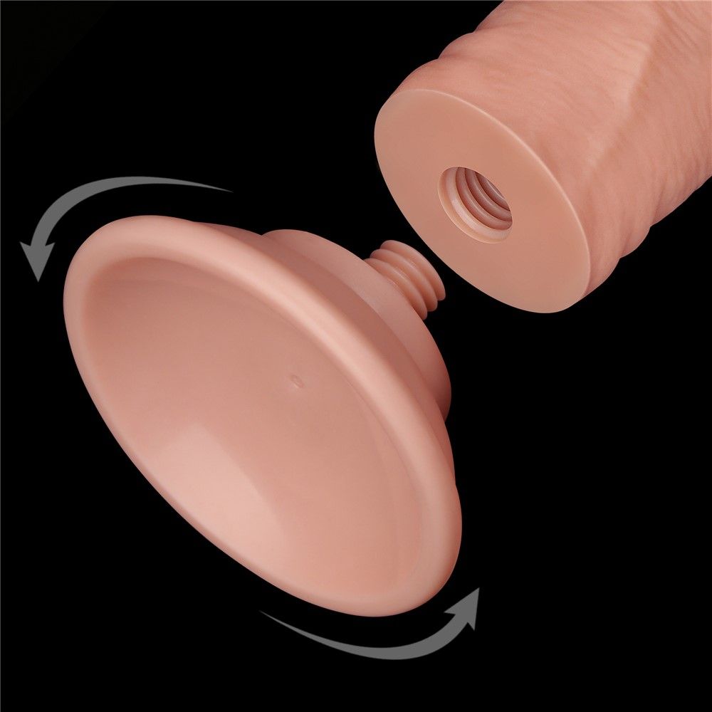 Фаллоимитатор Lovetoy Sliding Skin Dual Layer Dong 8", 20 см (телесный)